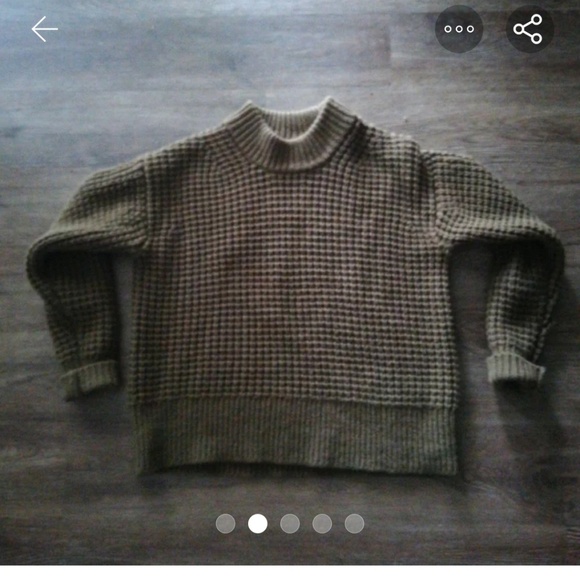 Sold. Wool/Cashmere waffle crew sweater. Everlane - Picture 2 of 4